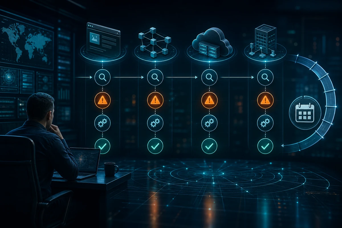 Professional VAPT lifecycle across applications, APIs, cloud and network infrastructure