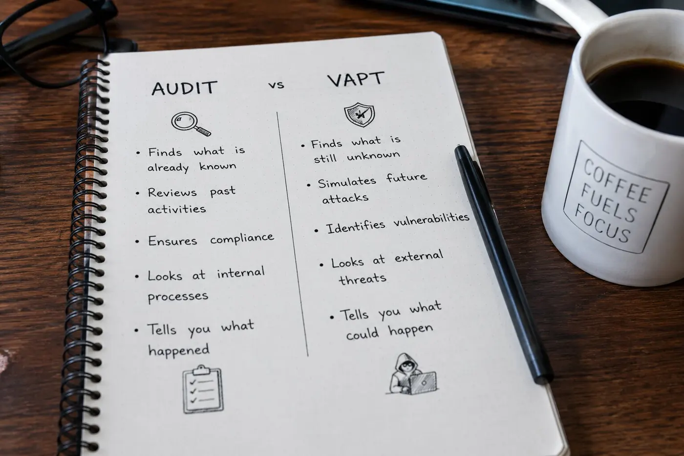 Security audit vs VAPT comparison